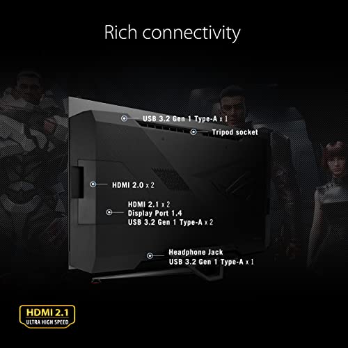 ASUS ROG Swift 41.5” 4K OLED Gaming Monitor (PG42UQ) - UHD (3840 x 2160), 138Hz, 0.1ms, HDMI2.1, True 10 bit, DCI-P3 98%, G-SYNC Compatible, DisplayPort, USB, Console Ready, Remote Control, Anti-Glare