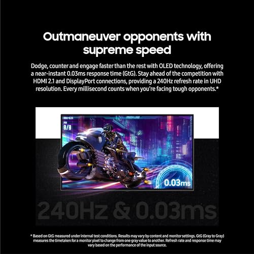 SAMSUNG 32-Inch Odyssey OLED G8 (G80SD) Series 4K UHD Smart Gaming Monitor, 240Hz 0.03ms, Glare-Free Display, Gaming Hub, Adjustable Sleek Metal Design, LS32DG802SNXZA, 2024