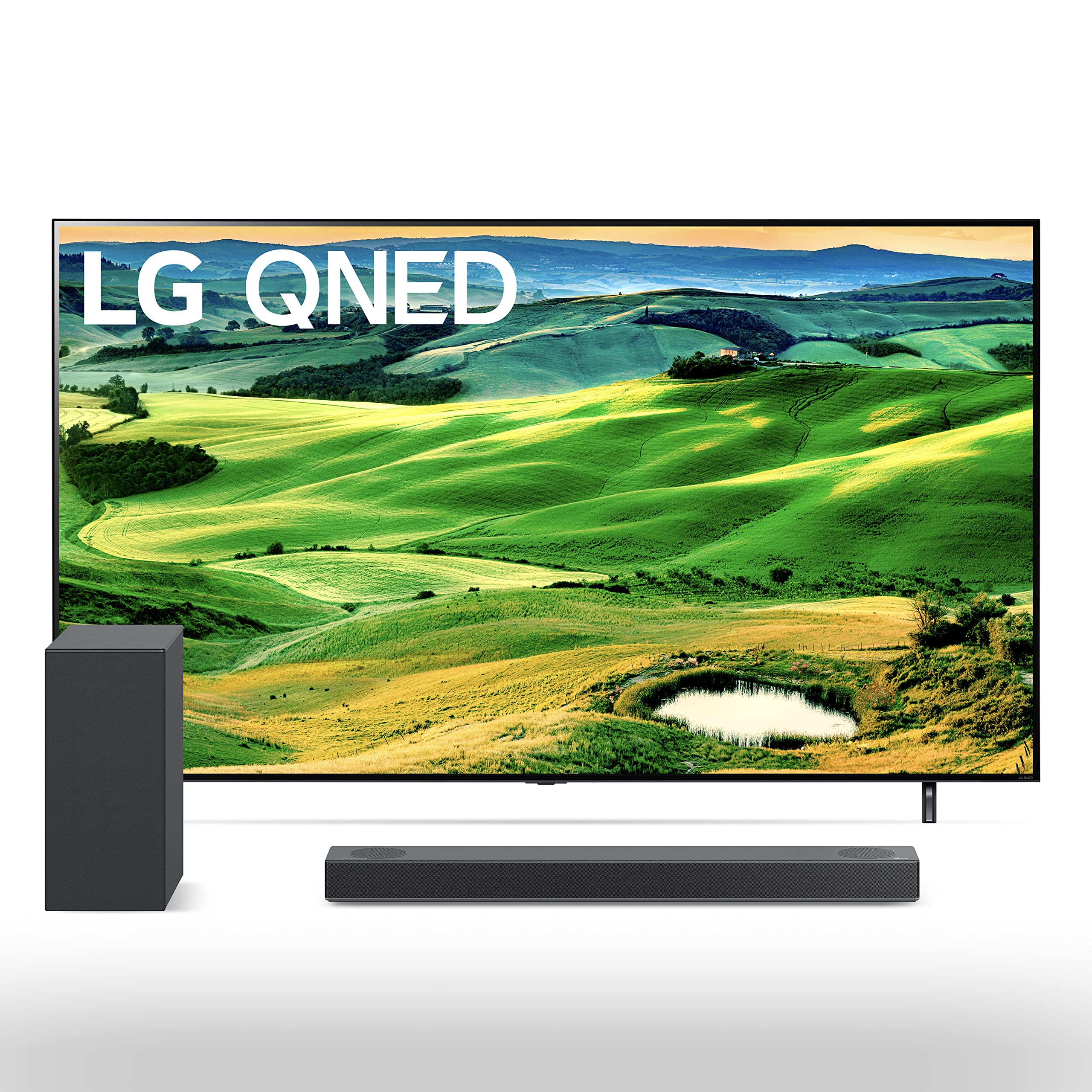 LG 75-inch Class QNED80 Series 4K Smart TV with Alexa Built-in 75QNED80UQA S75Q 3.1.2ch Sound bar w/Dolby Atmos DTS:X, Hi-Res Audio, Meridian, HDMI eARC, 4K Pass Thru w/Dolby Vision